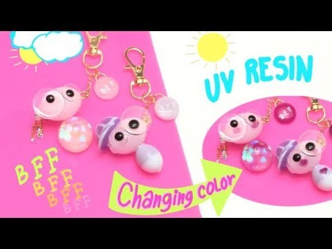 Best Friends Forever resin charms- Tutorial- Changing color with the sun light!