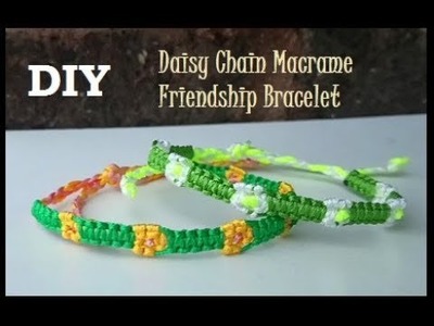 Daisy Chain Macrame Friendship Bracelet Tutorial