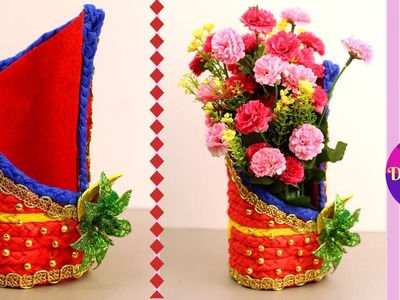 DIY - Best out of waste idea using shopping bag and plastic bottle - Plastic bottle craft