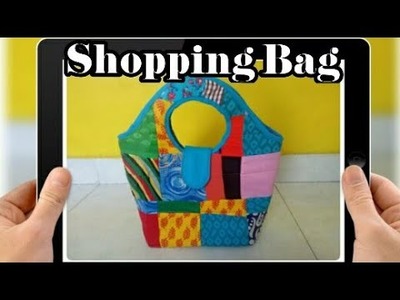 DIY : Designer Shopping Bag From Leftover clothes Pieces By Anamika Mishra. . 