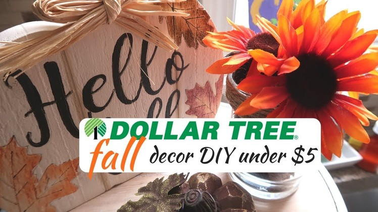 DIY DOLLAR TREE FALL DECOR | DOLLAR TREE DIY | UNDER $10 | BUDGET FRIENDLY DECOR