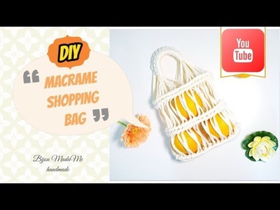 DIY Easy macrame bag tutorial | How to make an easy shopping bag | DIY macrame crafts