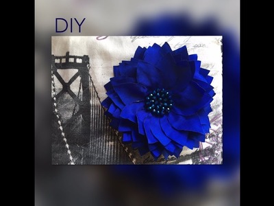 DIY Fabric flower with Glass Cristals