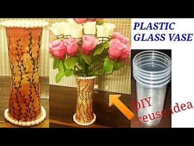 DIY.Flower Pot out of Disposable Plastic Glass.Best Out of Waste Idea