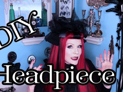 DIY GOTHIC HEADPIECE for super cheap! - no music- talking and tutorial ASMR