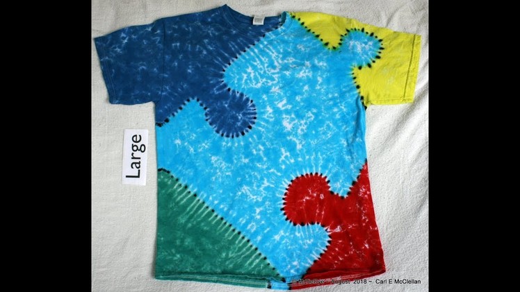 DIY How to Tie Dye a Puzzle Piece Tee