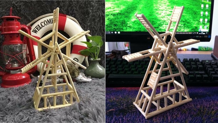 DIY Icecream Stick Windmill | DIY Popsicle Stick Windmill