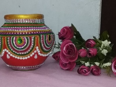 DIY | kalash decoration for Diwali.pooja kalash.navratri poja.kalash for wedding