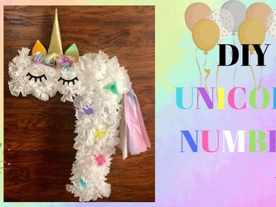 Diy number for a birthday party. kids party decoration
