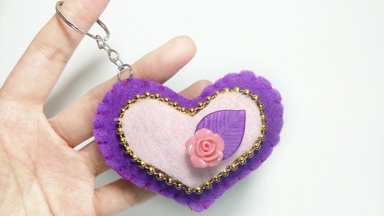 DIY Purple Heart Keychain