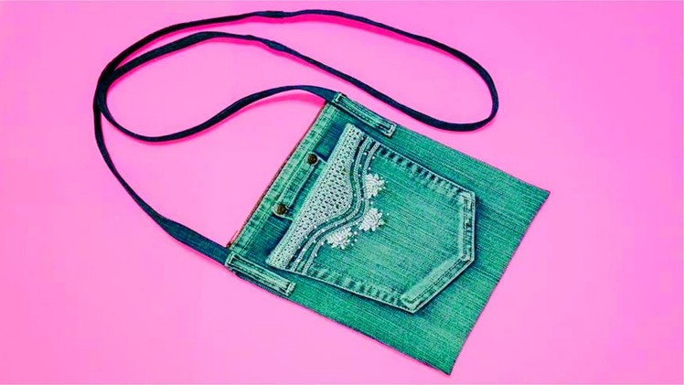DIY Purse Bag Using Old Jeans  Recycling No Sew Purse | AsnieLife ❤