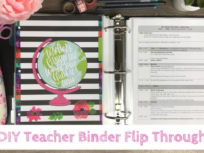 DIY Teacher Binder.Planner Flip Through 2018 - 2019
