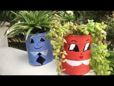 DIY TIN CAN PLANTERS. How to Recycle Tin Can into Beautiful Planter