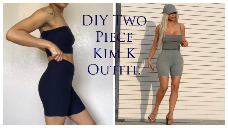 DIY  Turn Your old Leggings into Kim K Two Piece Outfit. | Under 5 Min
