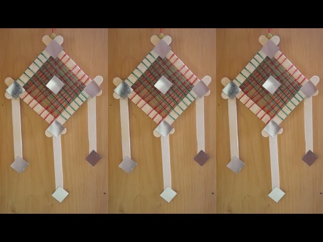 DIY Wall Hanging Decor With Popsicle Sticks | How To Make Ice cream stick Wall Hanging At Home
