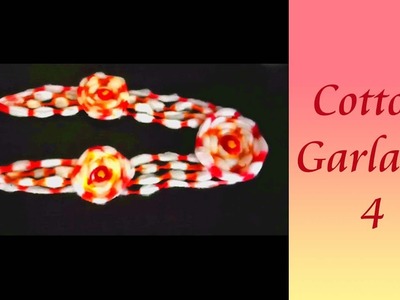 DIY White Cotton Gajvastra Kanthi For Ganesha # IV - 2018