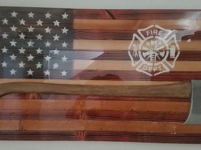 DIY Wooden US Flag For Fireman - A gift for my son in law - USA #woodenusflag