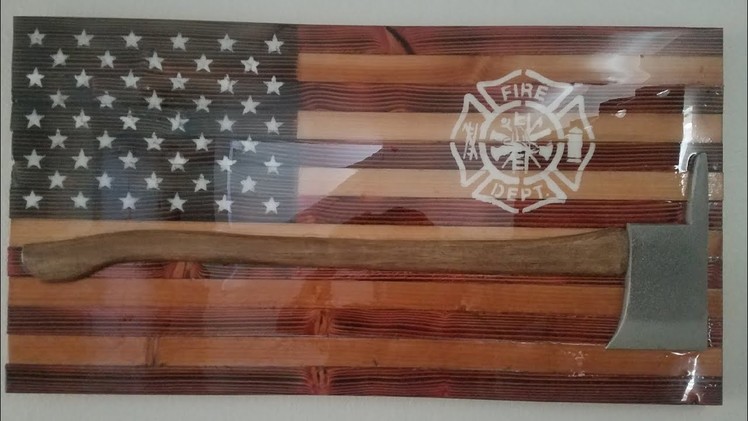 DIY Wooden US Flag For Fireman - A gift for my son in law - USA #woodenusflag