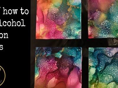 EASY alcohol ink tutorial! Amazing coasters