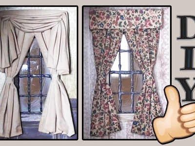 Easy Dollhouse Curtains or Drapes Tutorial - Super Simple Miniatures