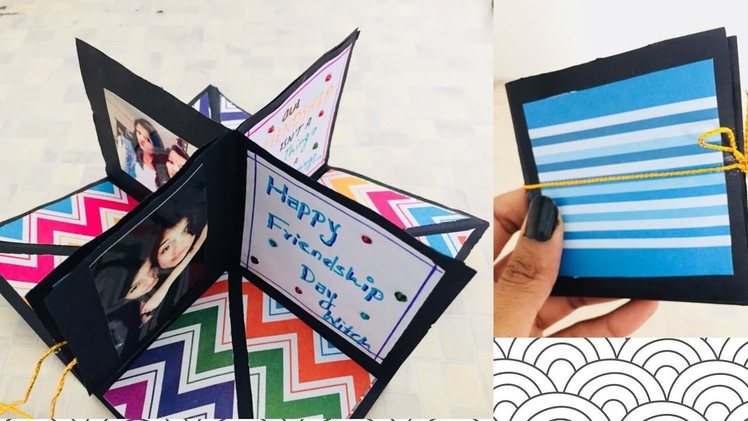 Friendship Day Gift! DIY square Circular Pop greetings Card!!