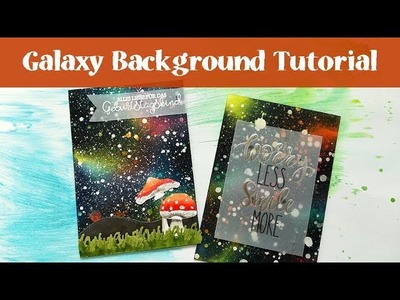 Galaxy Background Cards with DIY Resist Spray and Distress Inks