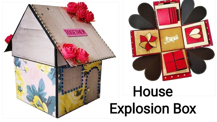 House Explosion Box Tutorial | Explosion Box Ideas | By Crafts Space