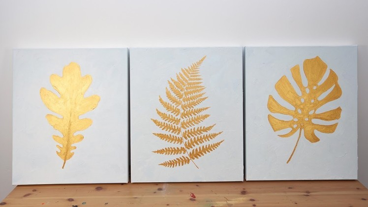 How to Create a DIY Gold Leaf Triptych