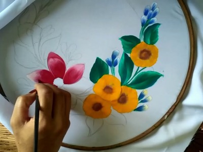 How to learn painting tutorial pillow cover design         || Saleha Painting ||
