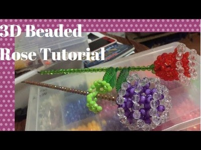 How To Make a beaded ROSE flower tutorial