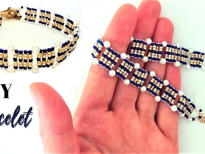 How to make a simple beaded pattern. Bracelet tutorial
