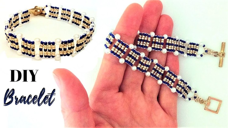 How to make a simple beaded pattern. Bracelet tutorial