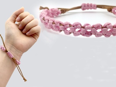 How To Make Peach Flower Bracelet | DIY Paracord Bracelet For Girls.