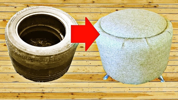 Interesting Way to Use Tires Ottoman DIY