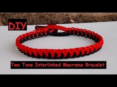 Interwoven Square Knots Macrame Bracelet Tutorial