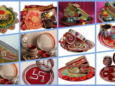 Karwa chauth thali decoration DIY || karwa chauth thali decoration ideas ||