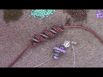 Learn How To Bead the Cellini Spiral Stitch - A beading tutorial by Aura Crystals
