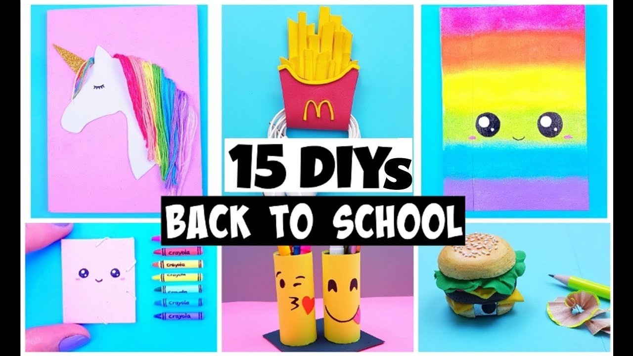 MAKING 15 AMAZING DIY School Supplies, Notebooks & Desk Organization ...