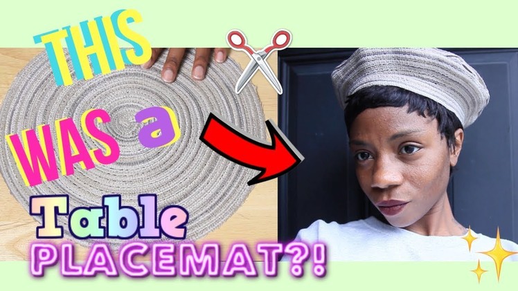 Making A HAT OUT OF TABLE PLACEMAT?! DIY | Trash to Trend Ep. 7