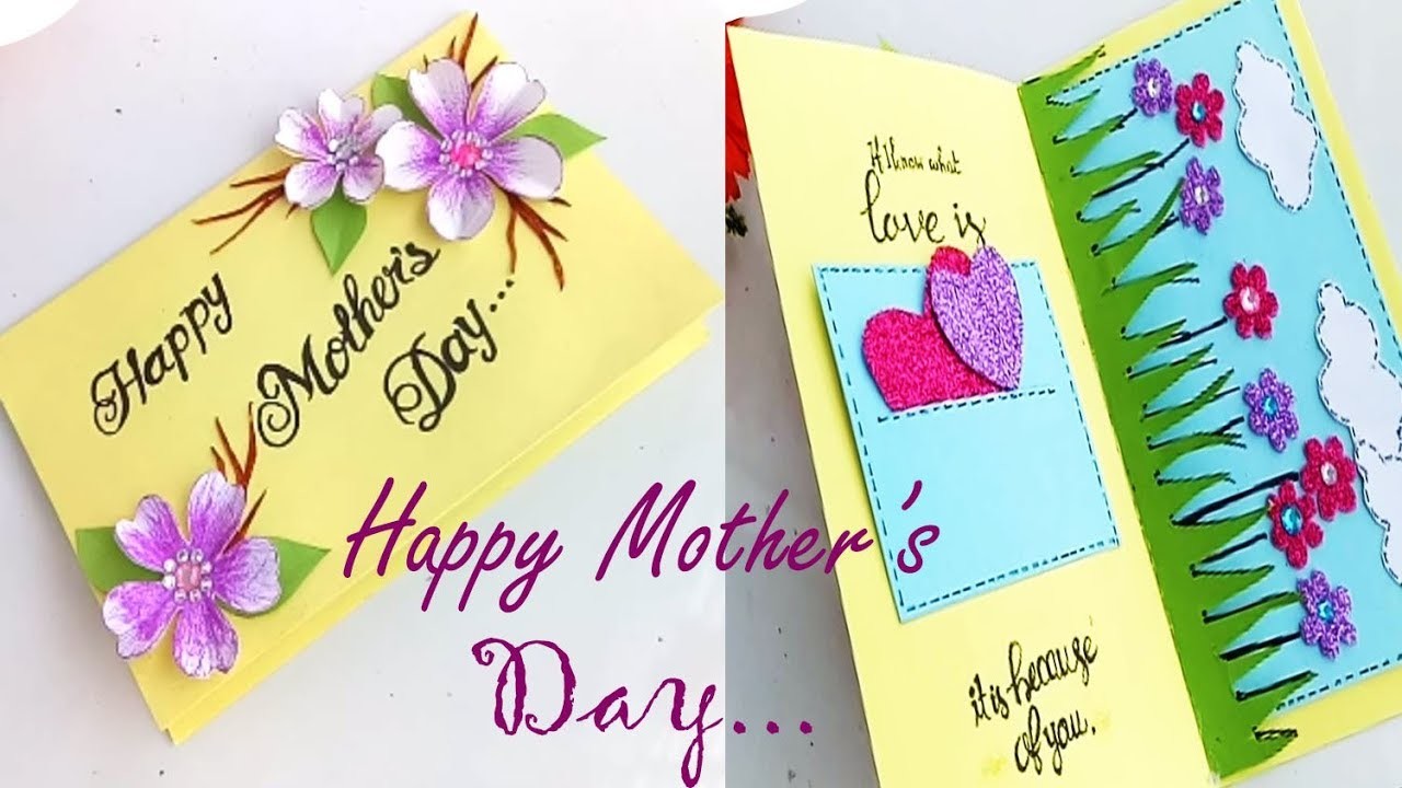 Mothers Day Pop up card making.DIY Mothers Day Card.