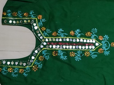 One stroke painting for beginners tutorial.how to make fabric painting simple design on kurti