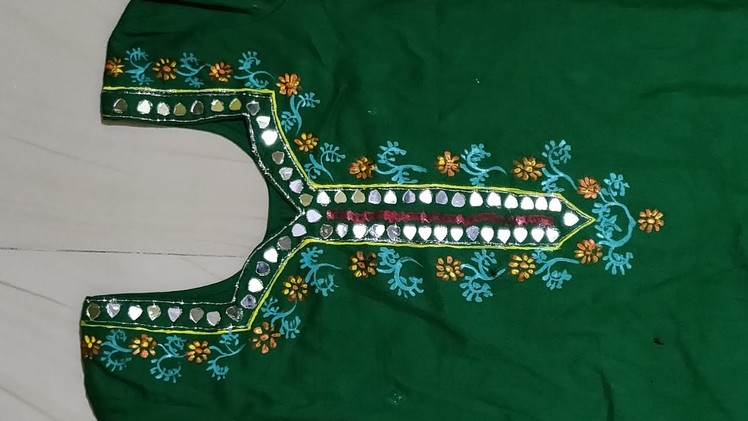 One stroke painting for beginners tutorial.how to make fabric painting simple design on kurti