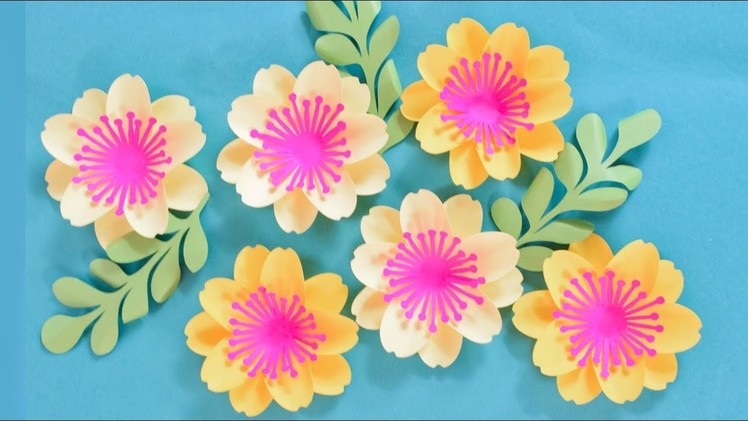Paper Flower Tutorial with Poppy Center: Mary Jane Flower Template