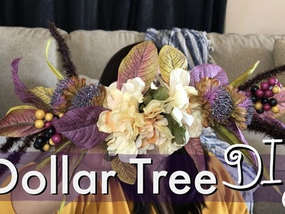 Purple Fall Swag. Dollar Tree DIY
