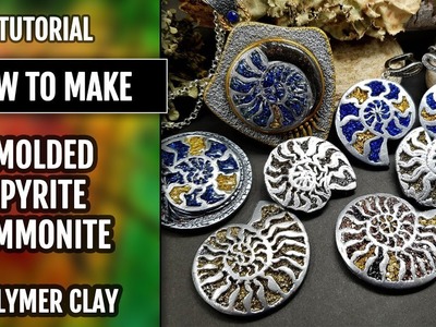 Quick Tutorial: How to USE my Pyrite Ammonite’s silicone molds! Polymer clay!