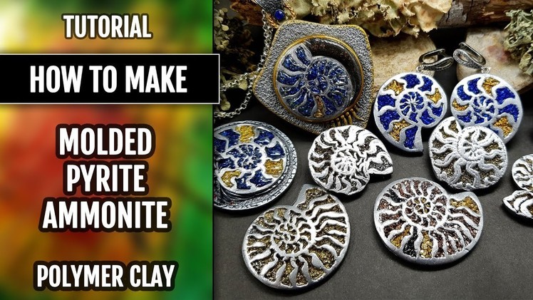 Quick Tutorial: How to USE my Pyrite Ammonite’s silicone molds! Polymer clay!