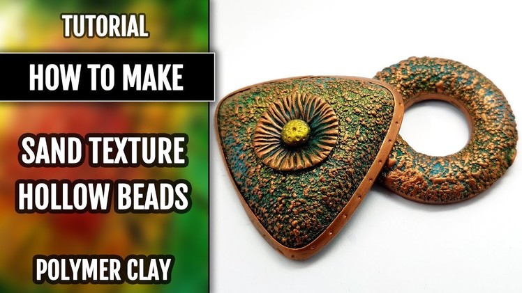Quick Tutorial: How to USE my silicone Sand Textures for making hollow beads! Polymer clay!