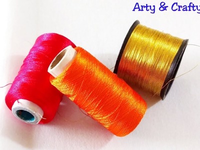 Rakhi thread making tutorial.Silk thread twisted dori.how to make rakhi thread at home