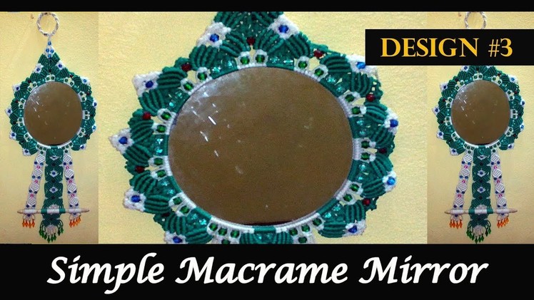 Simple and easy flower macrame mirror design | DIY macrame mirror