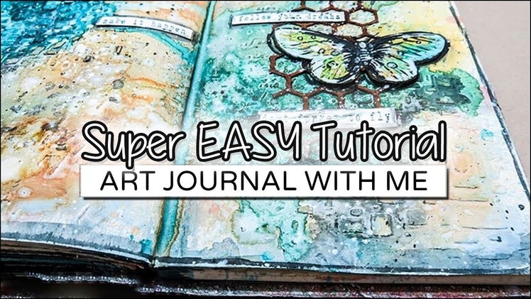 Super Easy ART JOURNAL Tutorial (new 2018) ✩ ShiraStudio